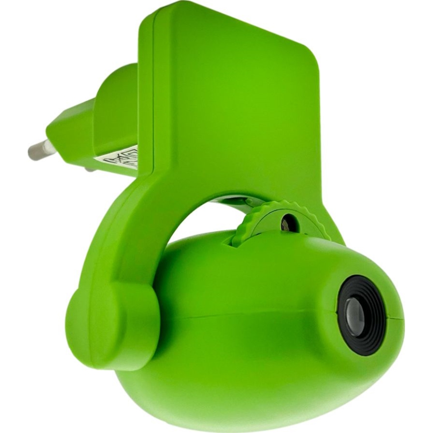 LED-Nachtleuchte für Kinder mit Projektor LED/0,5W/230V grün