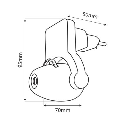 LED-Nachtleuchte für Kinder mit Projektor LED/0,5W/230V grün