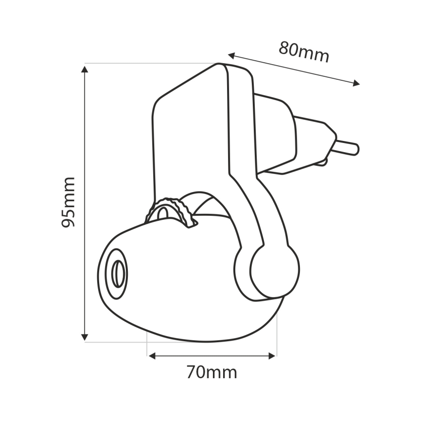 LED-Nachtleuchte für Kinder mit Projektor LED/0,5W/230V grün