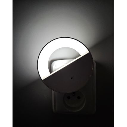 LED-Nachtleuchte mit Dämmerungssensor LED/0,5W/230V weiß