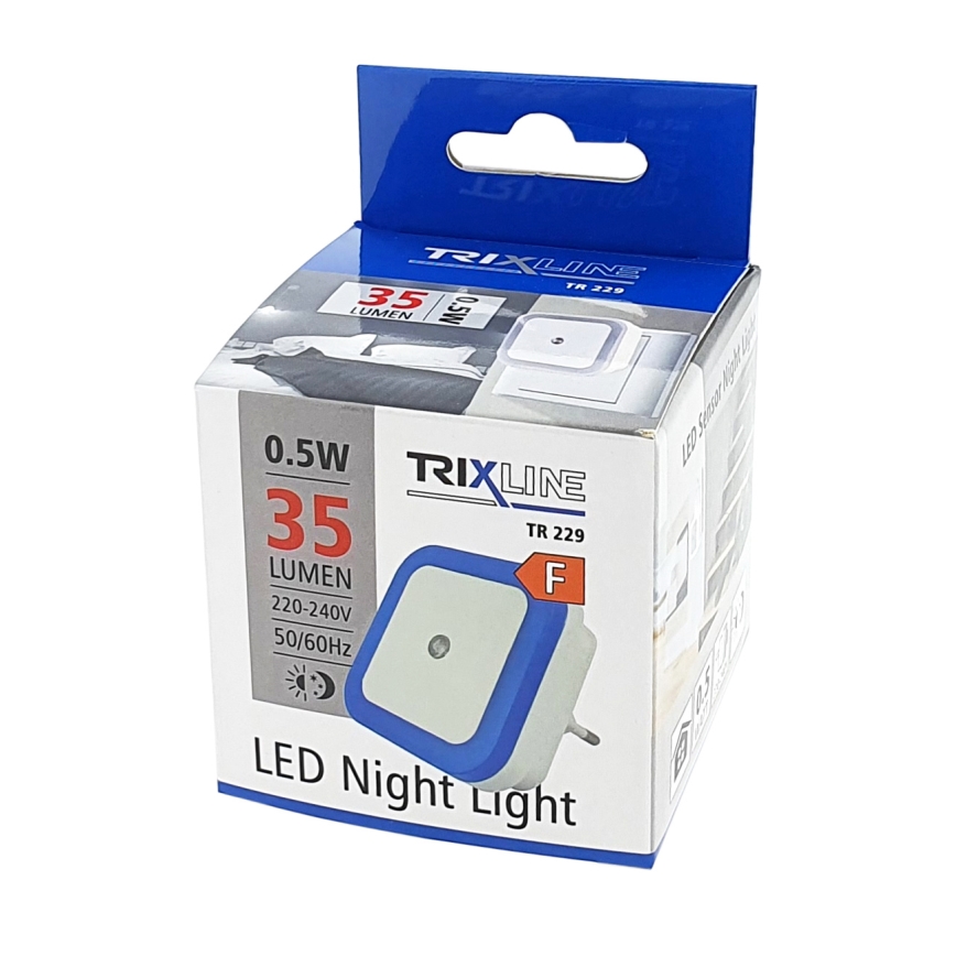 LED-Nachtlicht mit Dämmerungssensor LED/0,5W/230V blau