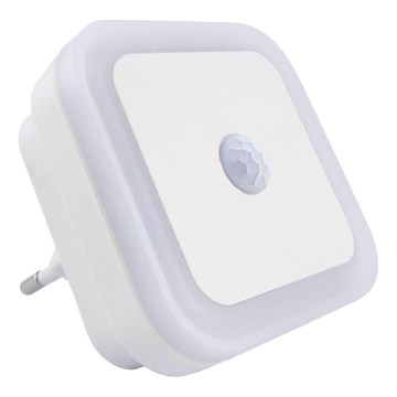 LED-Nachtlicht mit Sensor, LED 0,5 W/230 V, weiß