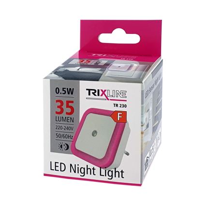 LED Nachtlicht mit Sensor LED/0,5W/230V rosa