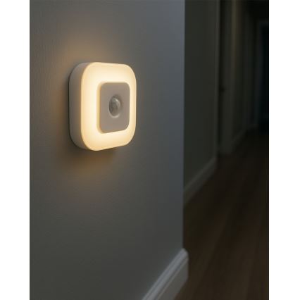 LED-Nachtlicht mit Sensor LED/0,5W/4,5V 3xAAA weiß