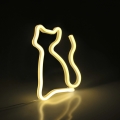 LED-Neon-Wanddekoration CAT LED/3W/3xAA USB gelb