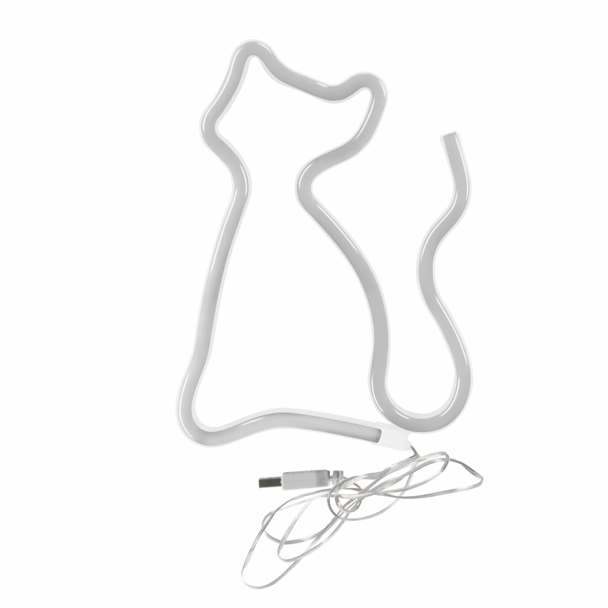 LED-Neon-Wanddekoration CAT LED/3W/3xAA USB gelb