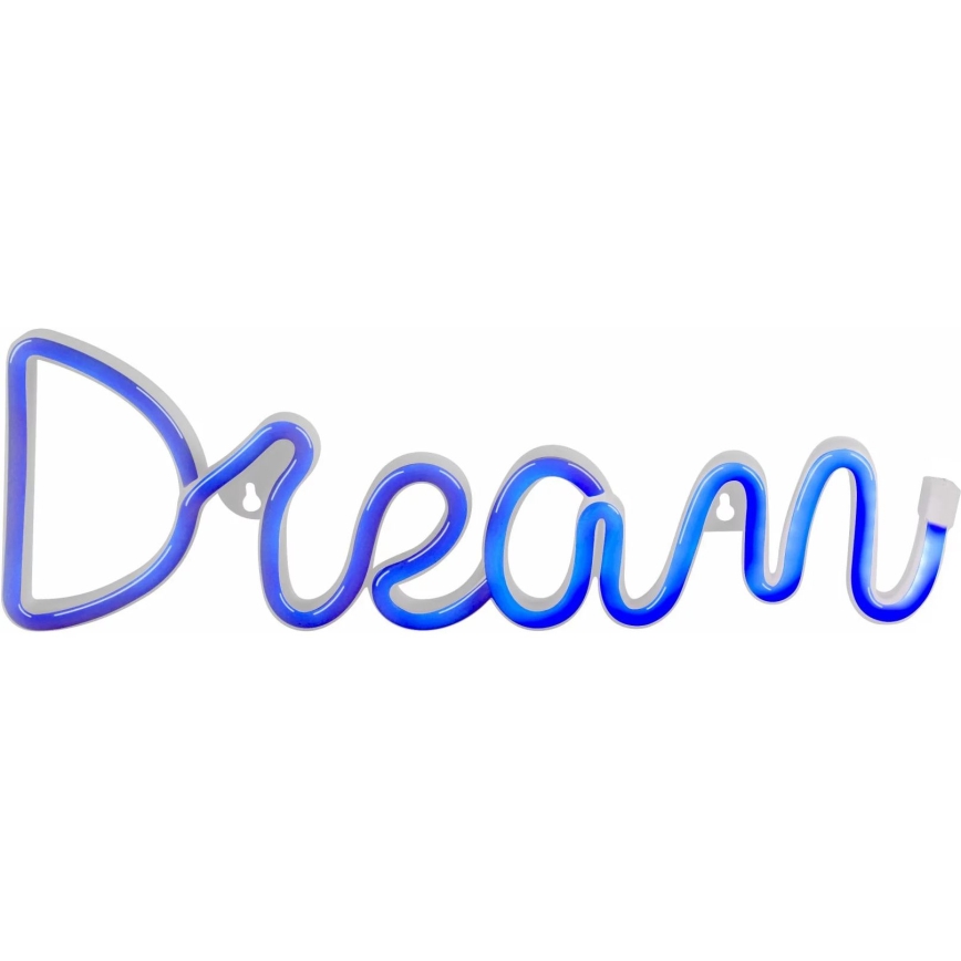 LED-Neon-Wanddekoration DREAM LED/3W/3xAA USB blau