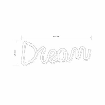 LED-Neon-Wanddekoration DREAM LED/3W/3xAA USB blau