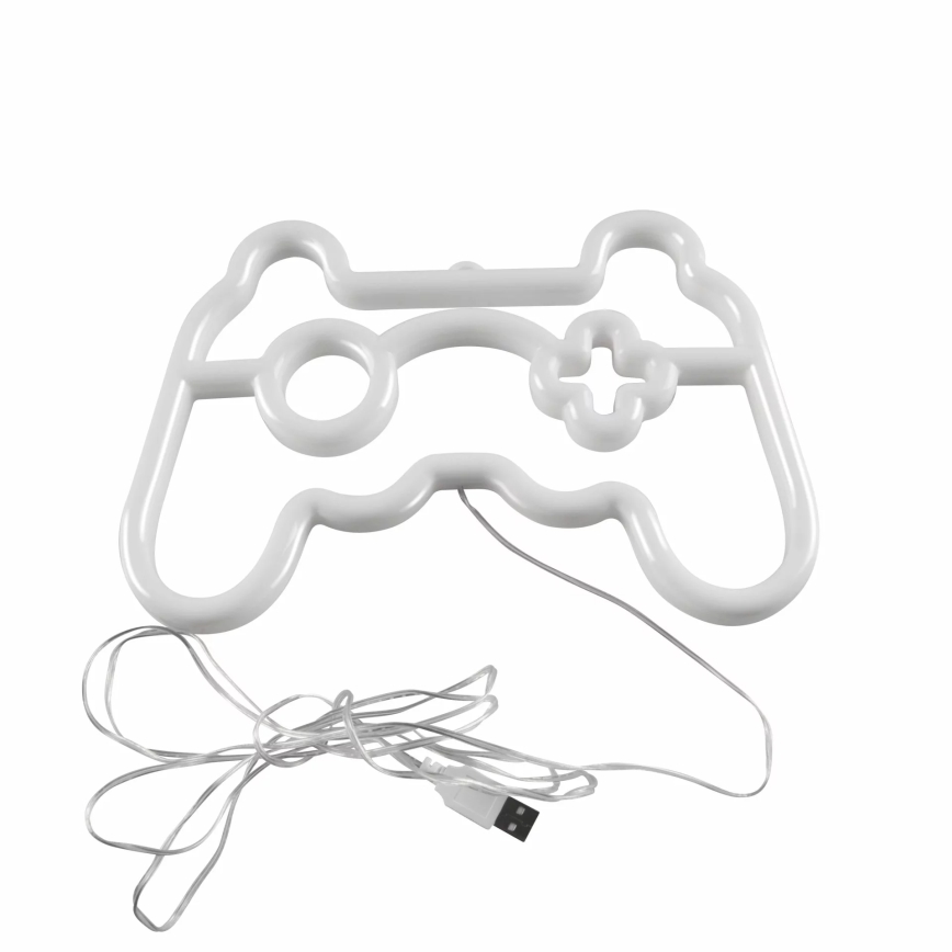 LED-Neon-Wanddekoration GAME LED/3W/3xAA USB blau