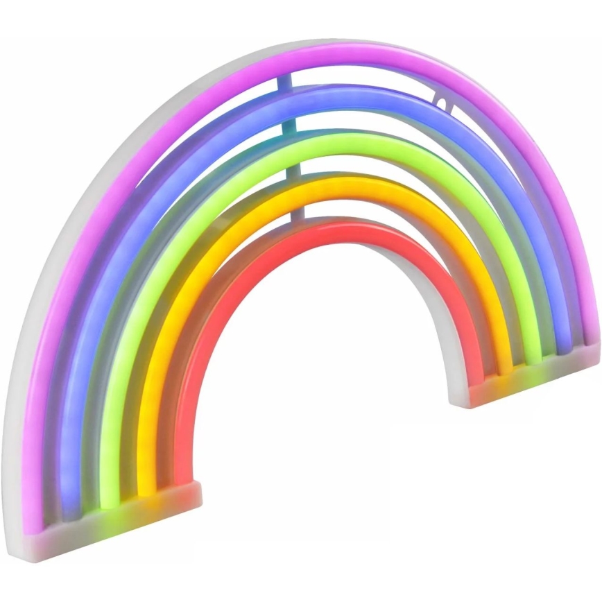 LED-Neon-Wanddekoration RAINBOW LED/3W/3xAA USB mehrfarbig