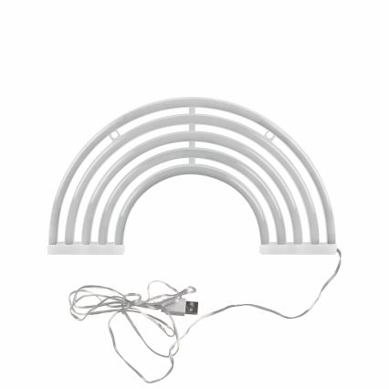 LED-Neon-Wanddekoration RAINBOW LED/3W/3xAA USB mehrfarbig