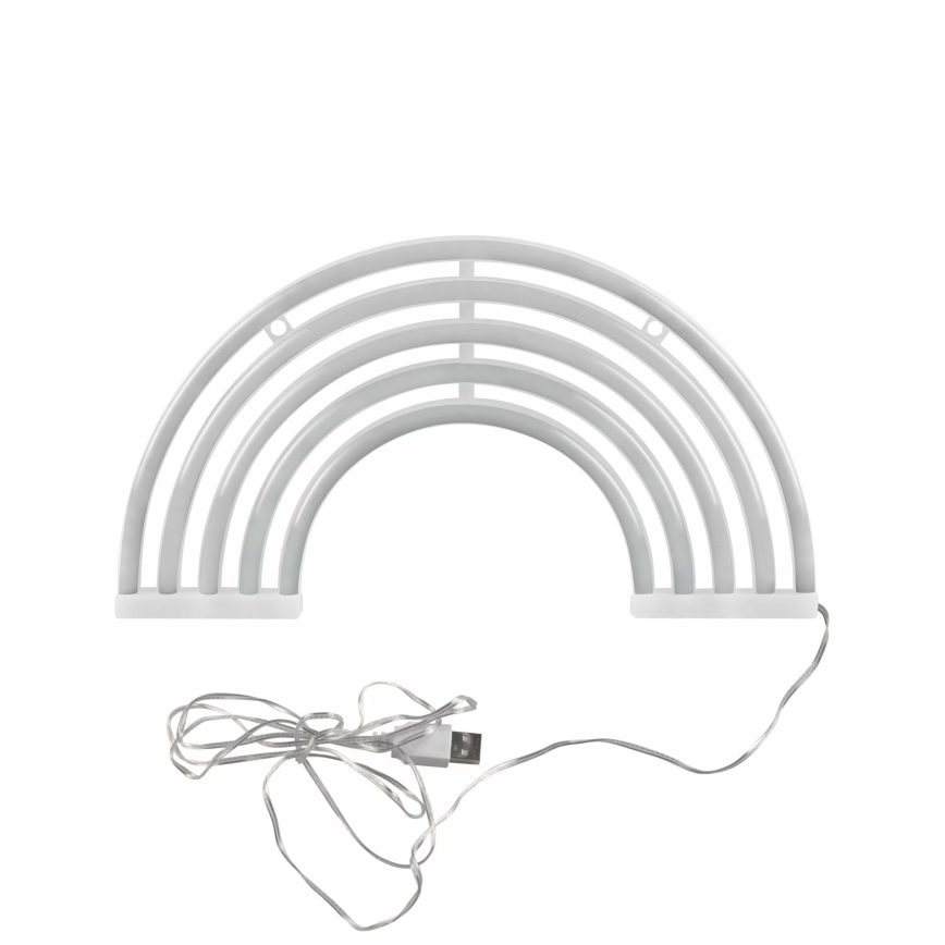LED-Neon-Wanddekoration RAINBOW LED/3W/3xAA USB mehrfarbig