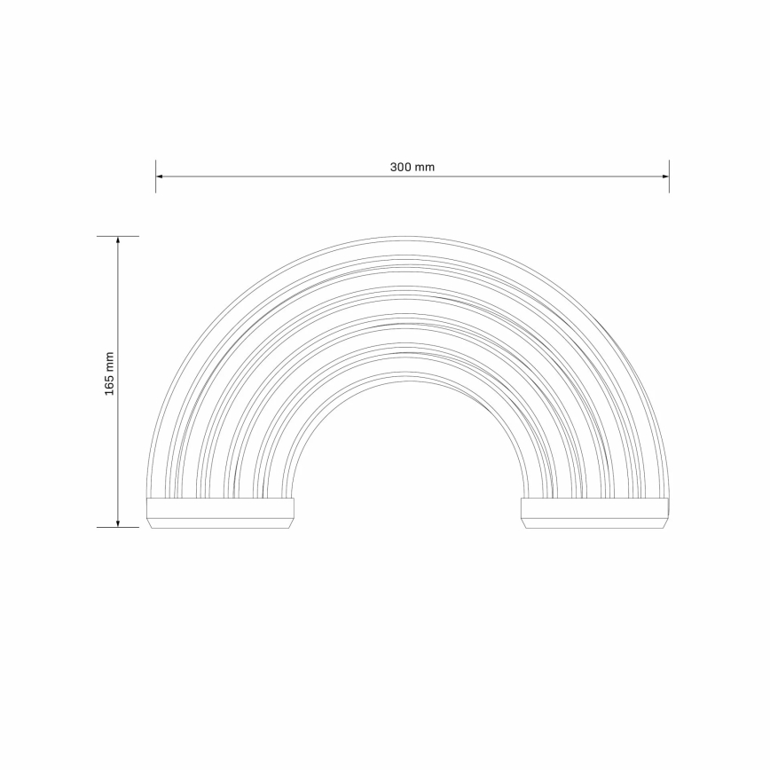 LED-Neon-Wanddekoration RAINBOW LED/3W/3xAA USB mehrfarbig