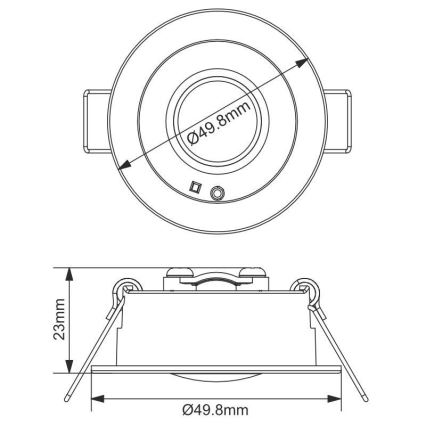 LED-Notfall-Einbauleuchte LED/1,2W/230V 6000K