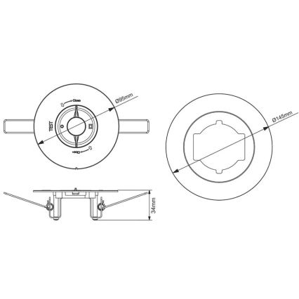 LED-Notfall-Einbauleuchte LED/2W/230V 6000K