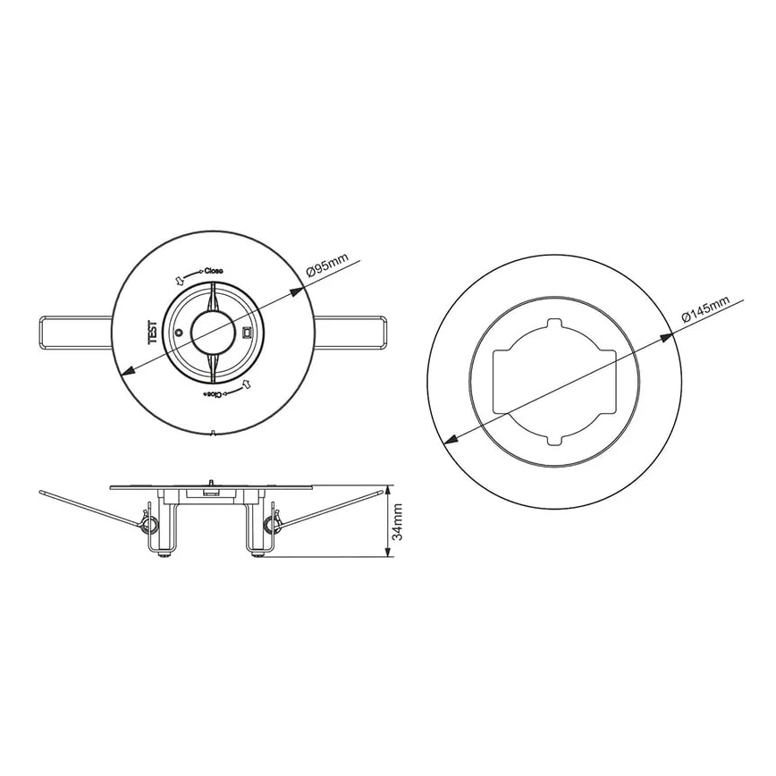 LED-Notfall-Einbauleuchte LED/2W/230V 6000K