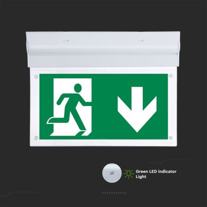 LED-Notleuchte EMERGENCY EXIT SAMSUNG CHIP LED/2W/230V 6000K