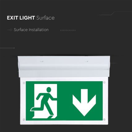 LED-Notleuchte EMERGENCY EXIT SAMSUNG CHIP LED/2W/230V 6000K