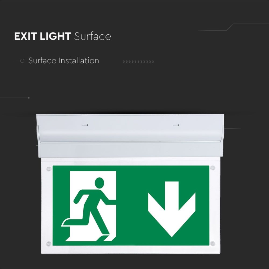 LED-Notleuchte EMERGENCY EXIT SAMSUNG CHIP LED/2W/230V 6000K