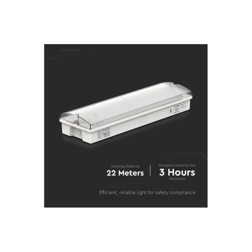 LED-Notleuchte EMERGENCY EXIT LED/3W/230V 6400K IP65