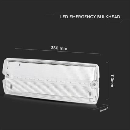 LED-Notleuchte EMERGENCY EXIT LED/3W/230V 6400K IP65