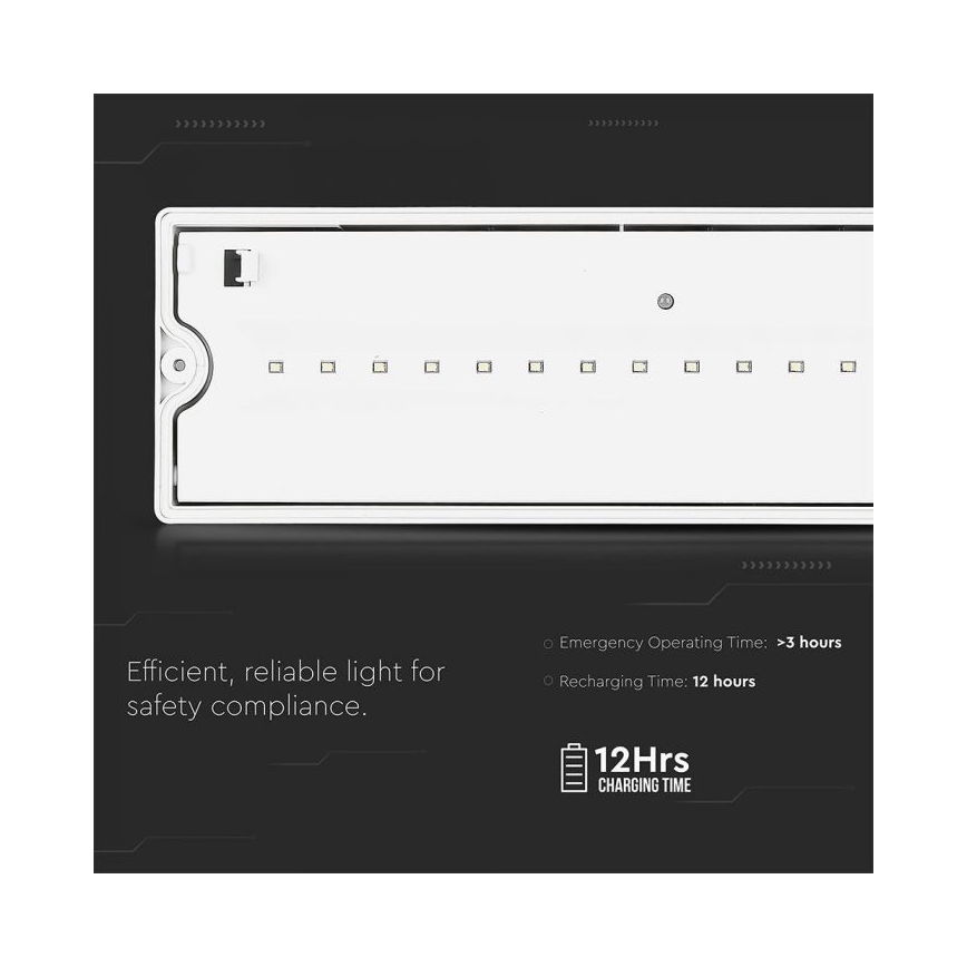 LED-Notleuchte EMERGENCY EXIT LED/3W/230V IP65 6000K 1200mAh