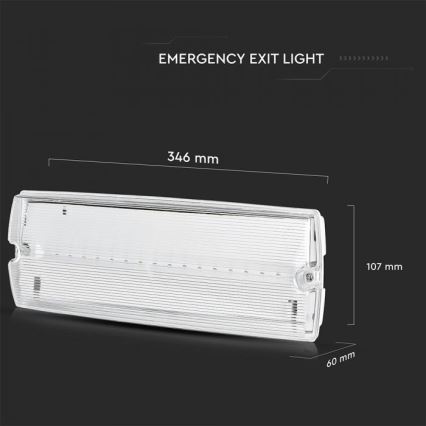 LED-Notleuchte EMERGENCY EXIT LED/3W/230V IP65 6000K 1200mAh