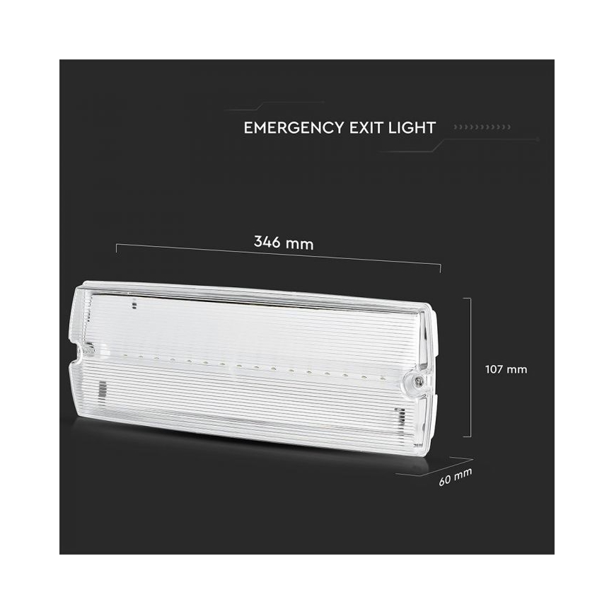 LED-Notleuchte EMERGENCY EXIT LED/3W/230V IP65 6000K 1200mAh