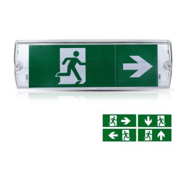 LED-Notleuchte EMERGENCY EXIT SAMSUNG CHIP LED/4W/230V 6000K IP65