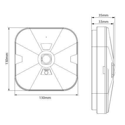 LED-Notleuchte GATRION LED/1W/230V 6000K 1500 mAh IP54 weiß