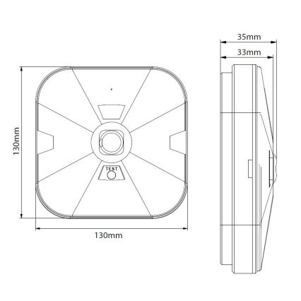 LED-Notleuchte GATRION LED/3/1W/3,2V 6000K 3000 mAh IP54 weiß
