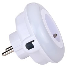 LED-Orientierungslicht mit Dämmerungssensor und Steckdose LED/0,6W/230V