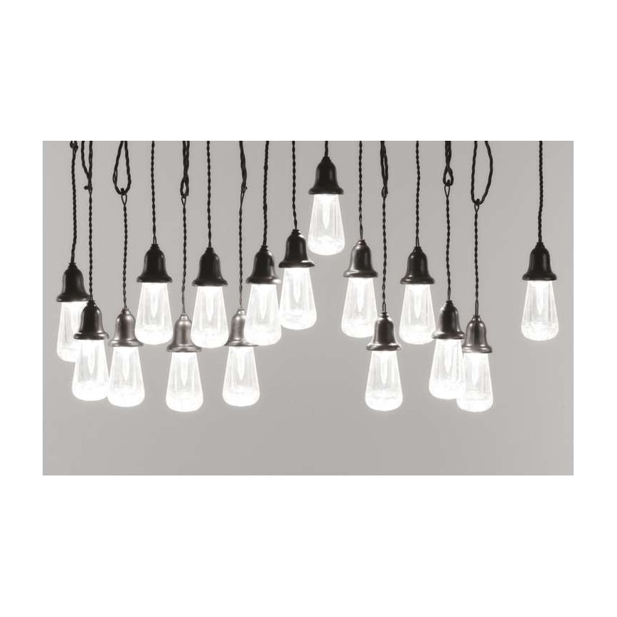 LED Outdoor Deko-Kette 16xLED 8,6m IP44 kaltweiß