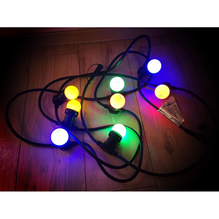 LED-Outdoor-Lichterkette EASY CONNECT 8xE27 5m IP44 mehrfarbig
