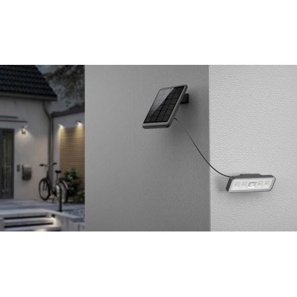 LED-Outdoor-Solarstrahler mit Sensor LED/8W/3,7V 2000 mAh IP54 schwarz
