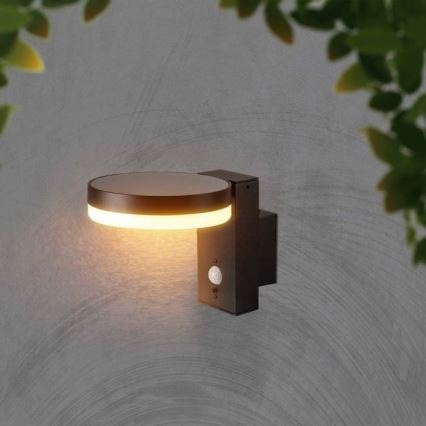 LED Outdoor-Solarwandleuchte mit Sensor LED/5,5W/3,7V 3000K IP54 2000 mAh