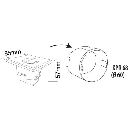 LED-Outdoor-Treppenbeleuchtung DECENTLY LED/1,5W/230V 3000/4000/6000K IP44 schwarz