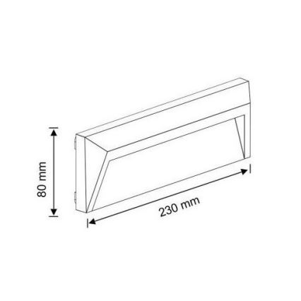 LED-Outdoor-Treppenbeleuchtung HOLDEN LED/1,6W/230V IP65 Graphit