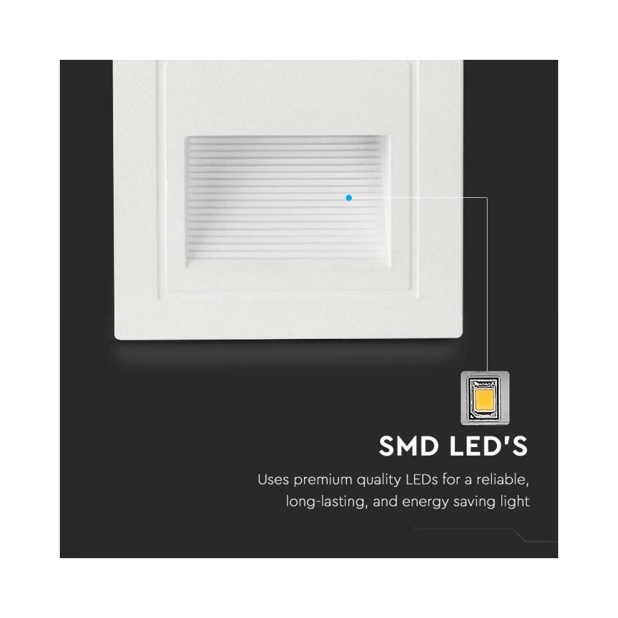 LED-Outdoor-Treppenbeleuchtung LED/5W/230V 3000K IP65 weiß