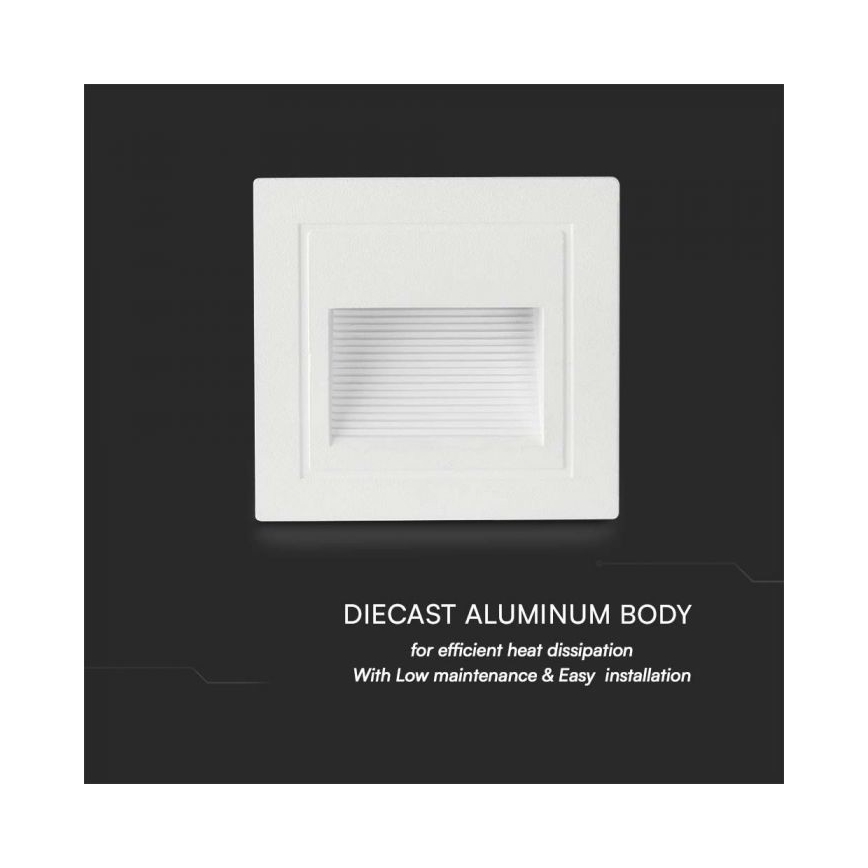 LED-Outdoor-Treppenbeleuchtung LED/5W/230V 3000K IP65 weiß