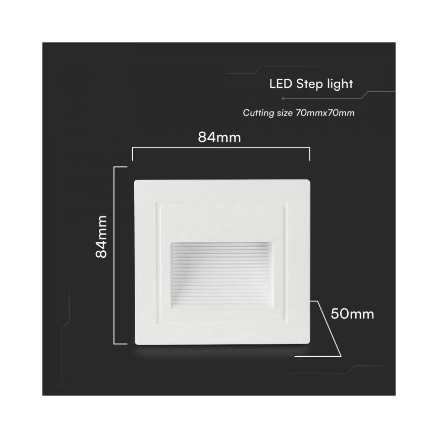 LED-Outdoor-Treppenbeleuchtung LED/5W/230V 3000K IP65 weiß