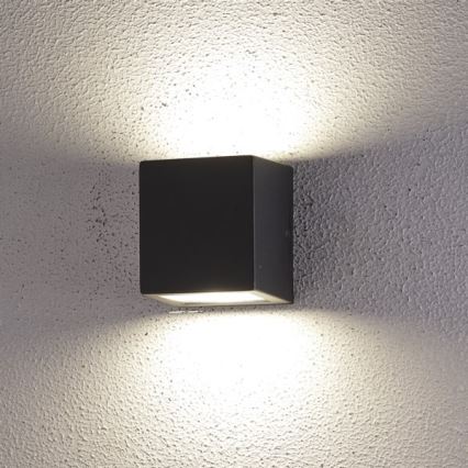 LED-Outdoor-Wandleuchte 2xLED/5W/230V 4000K IP54 schwarz