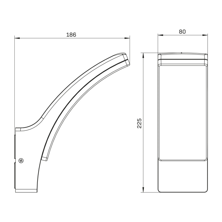 LED-Outdoor-Wandleuchte AMY LED/12W/230V IP44 schwarz
