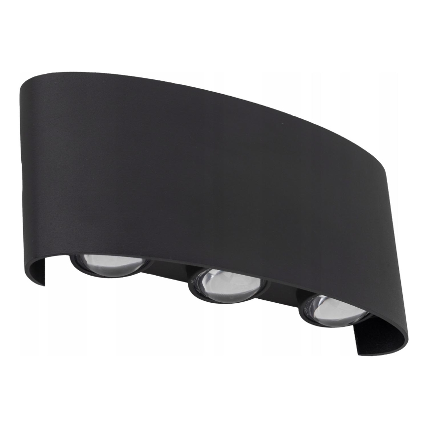 LED-Outdoor-Wandleuchte ARROW 6xLED/1W/230V IP54 schwarz