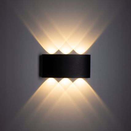 LED-Outdoor-Wandleuchte ARROW 6xLED/1W/230V IP54 schwarz