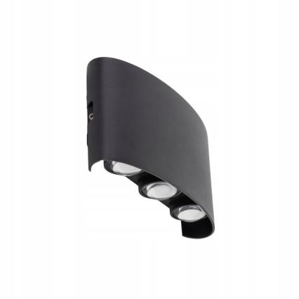 LED-Outdoor-Wandleuchte ARROW 6xLED/1W/230V IP54 schwarz
