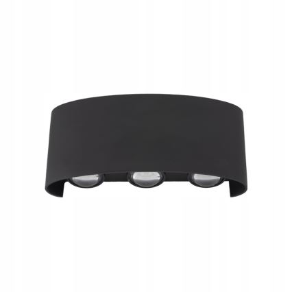 LED-Outdoor-Wandleuchte ARROW 6xLED/1W/230V IP54 schwarz