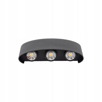 LED-Outdoor-Wandleuchte ARROW 6xLED/1W/230V IP54 schwarz