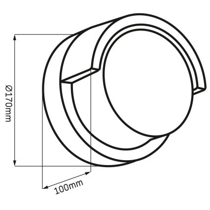 LED-Outdoor-Wandleuchte ESSEN LED/10W/230V IP44 schwarz