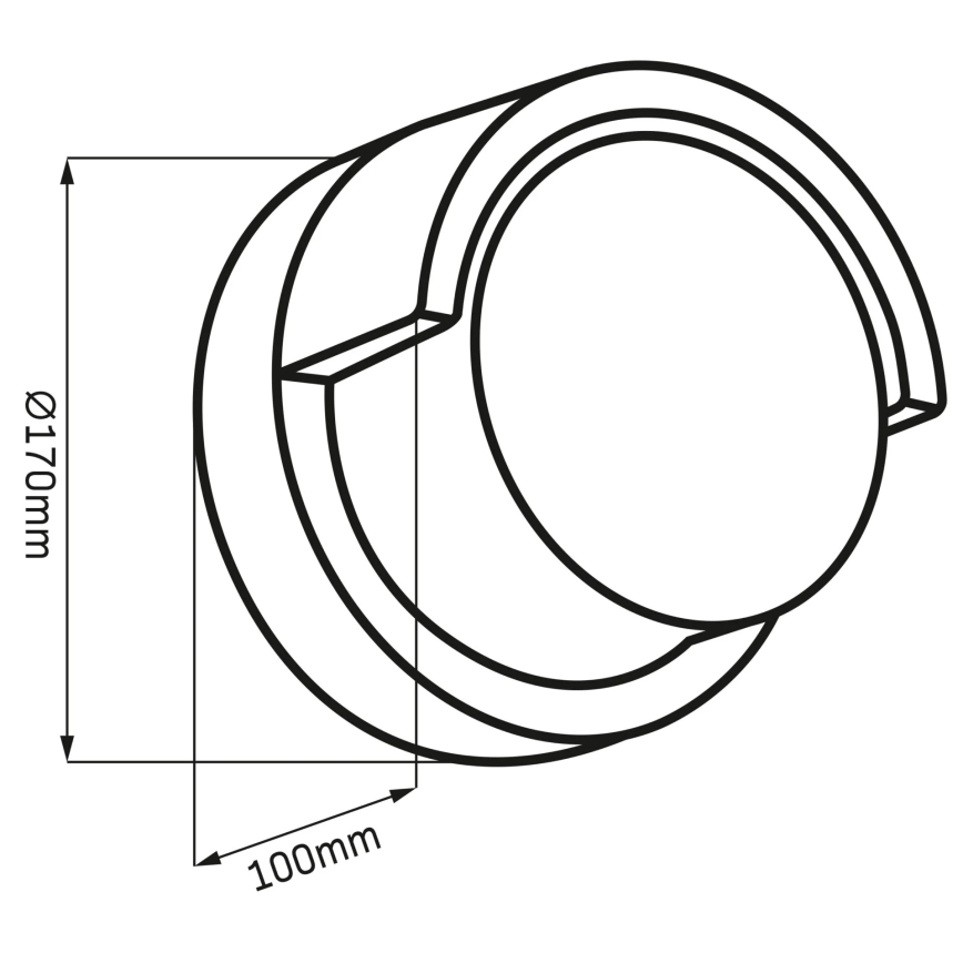 LED-Outdoor-Wandleuchte ESSEN LED/10W/230V IP44 schwarz